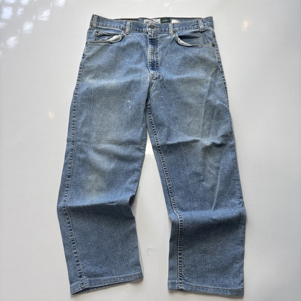 Vintage Y2K Levi's 540 Denim Blue Jeans Mens Size 36 x 29 Brown Tab Batwing Tag